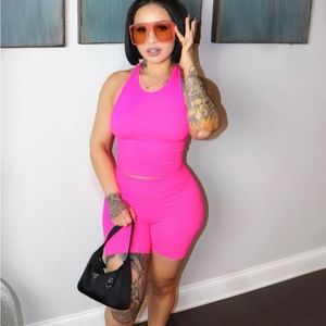 NEW- Bright Sleeveless short set